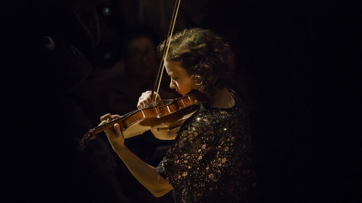 Violinist Hilary Hahn is among the artists who’ll be performing at the grand opening of the Conrad Prebys Performing Arts Center in La Jolla on April 5.