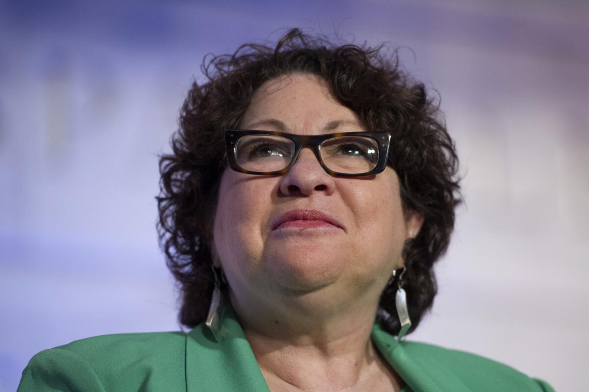 Supreme Court Justice Sonia Sotomayor in Newark, Del.