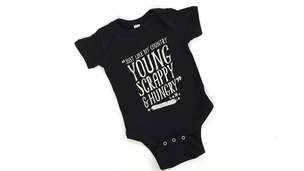 "Young scrappy & hungry" onesie
