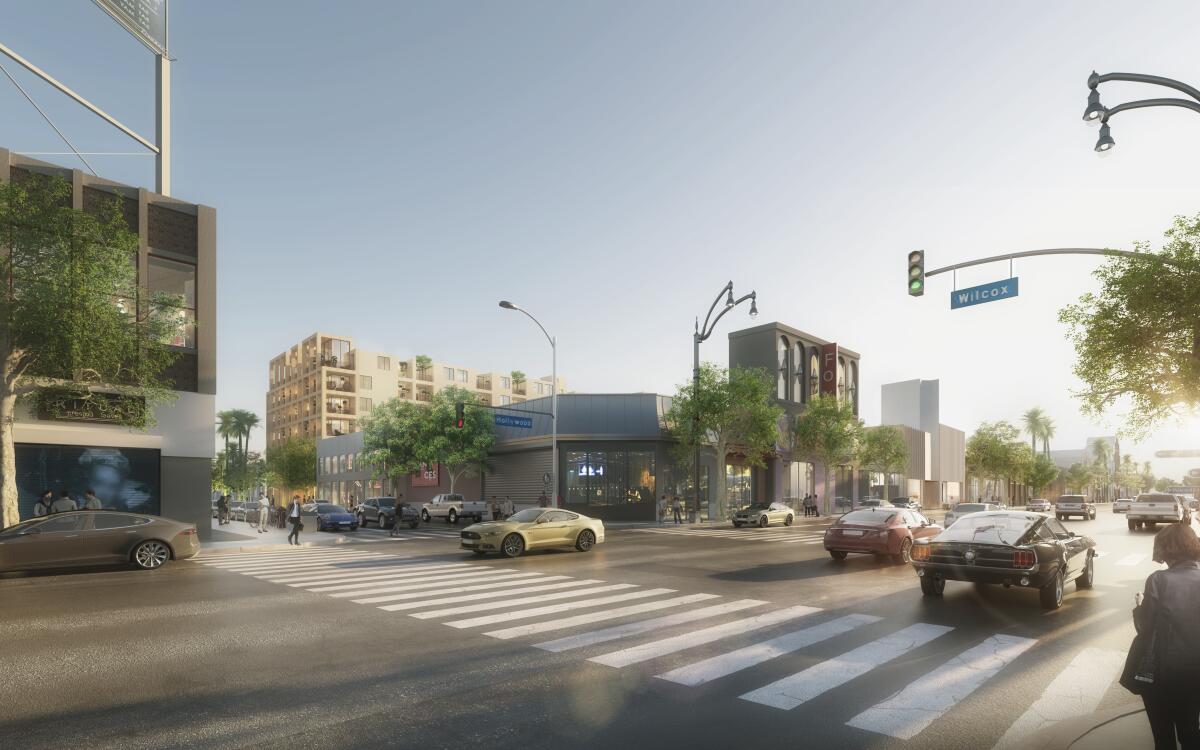 Rendering of the Hollywood Arts Collective at Wilcox and Hollywood