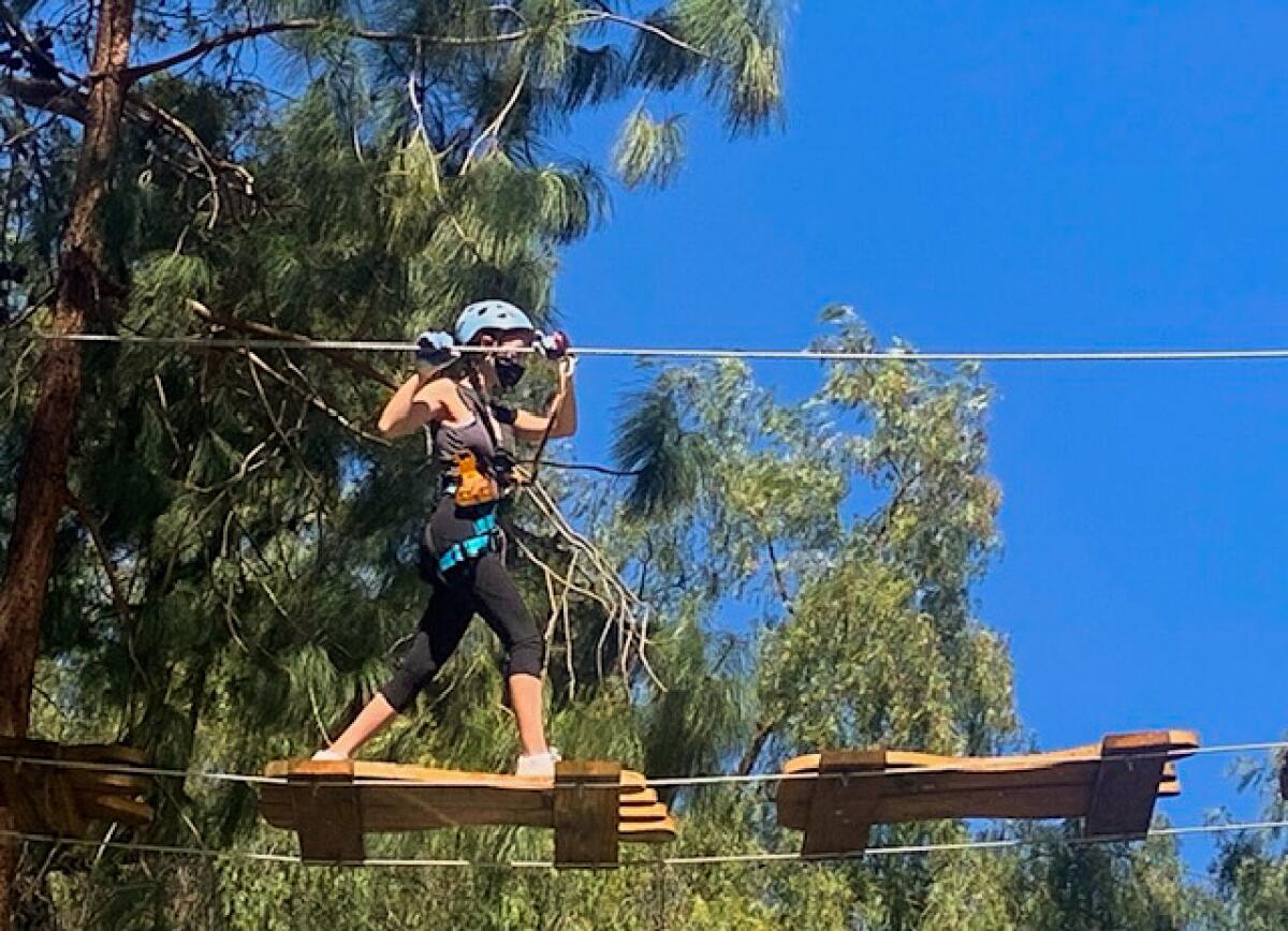 Reader Scott Pansky's children enjoy ziplining.