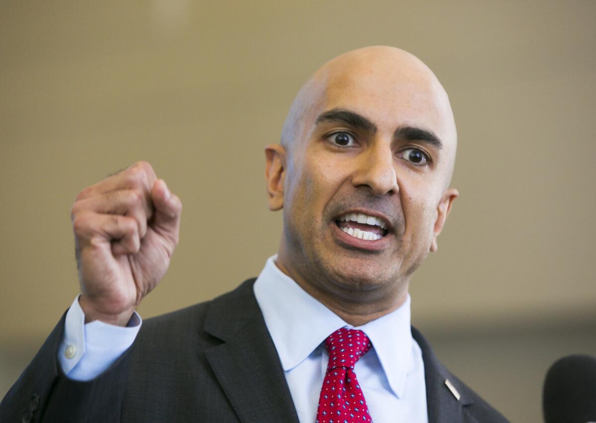 Republican gubernatorial candidate Neel Kashkari, above, trails Gov. Brown by 19 points in a new poll.