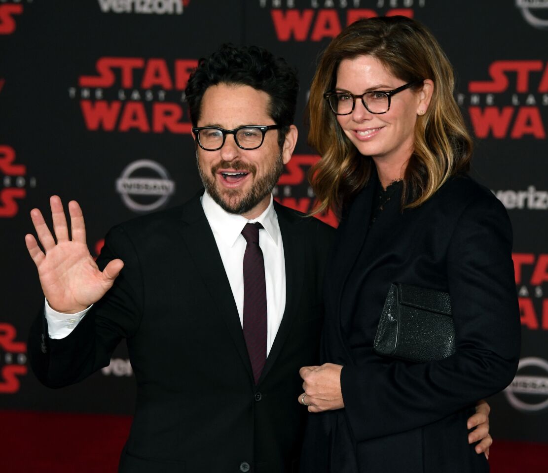 Director, producer and writer J.J. Abrams and his wife, public relations executive Katie McGrath, attend.