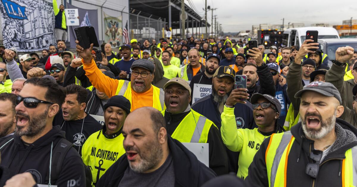 Dockworker strike shuts down ports in the East, threatening big hit to the U.S. economy