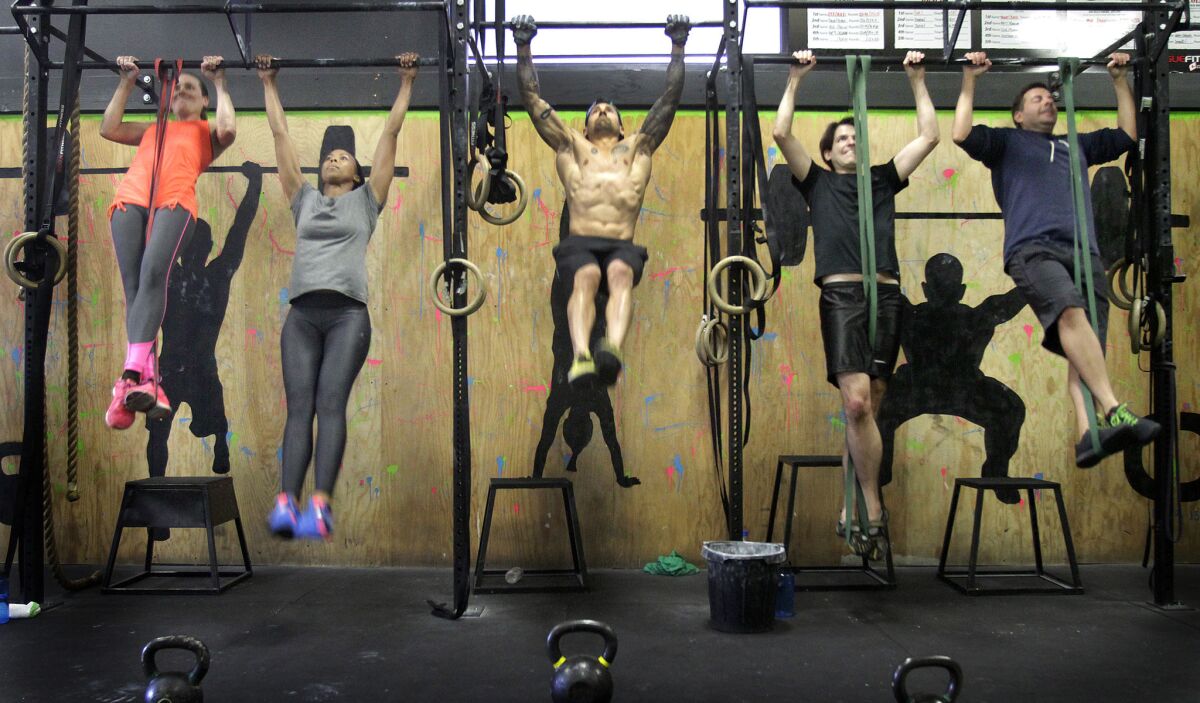 A CrossFit class in Los Angeles.