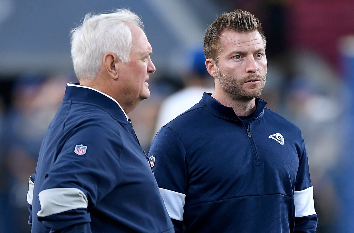 Sean McVay selected Wade Phillips as his defensive coordinator when he got the Rams' head coaching job in 2017.