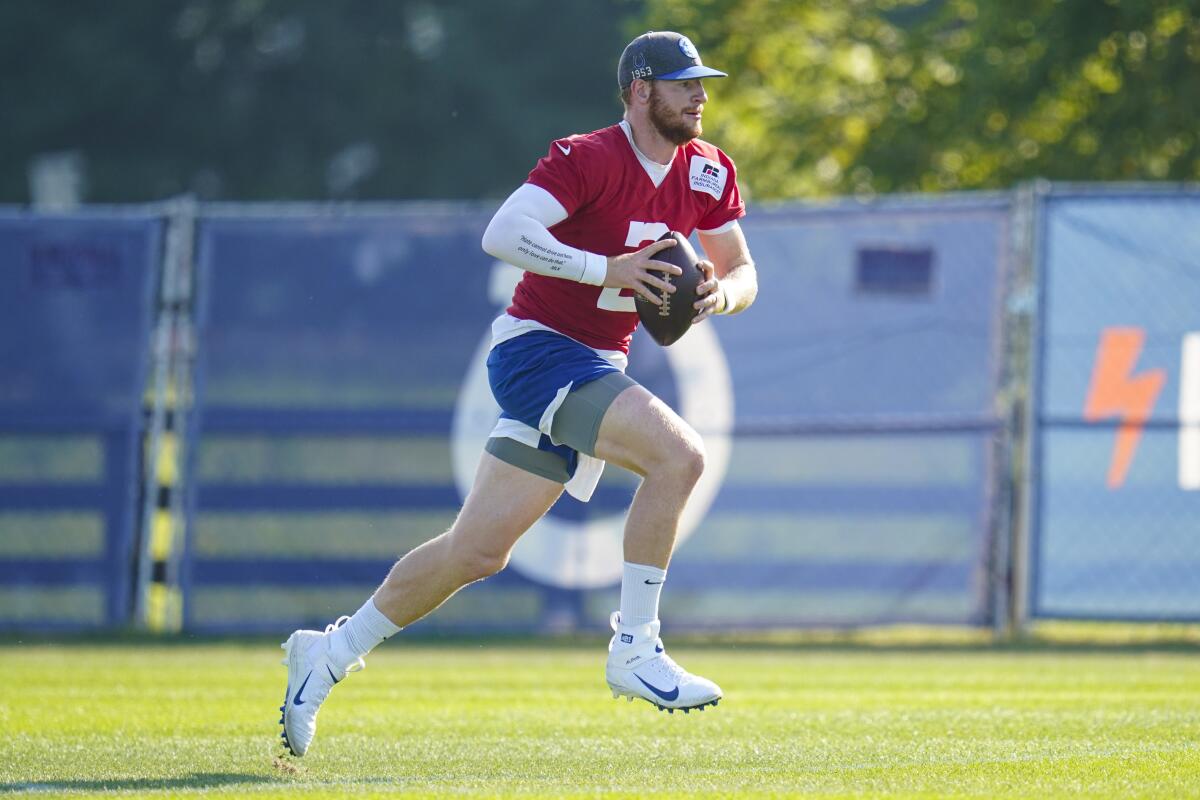 Wentz remains hopeful of making Colts debut as starter - The San Diego  Union-Tribune