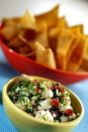 Baja baby scallops ceviche