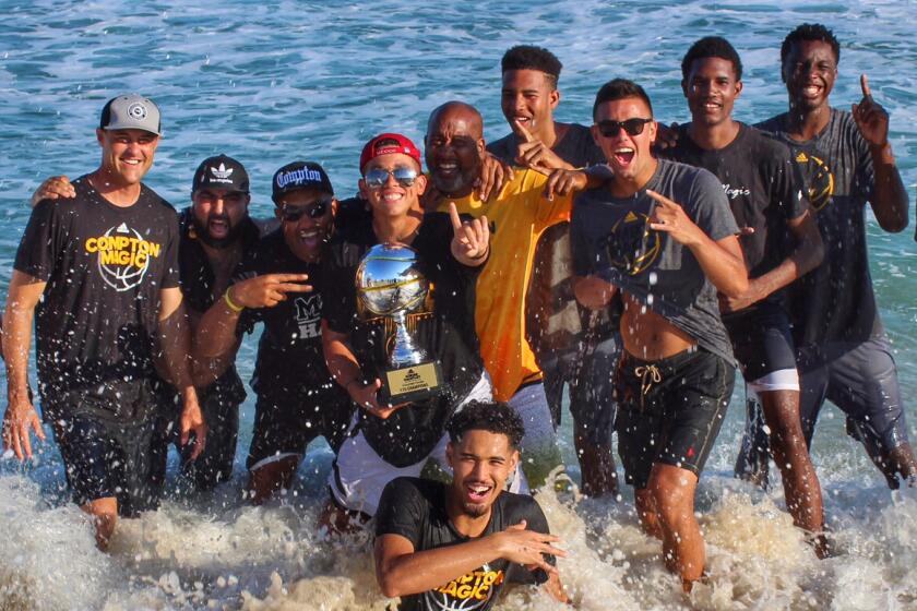 The 2018 Compton Magic team celebrates a title in Cabo San Lucas.