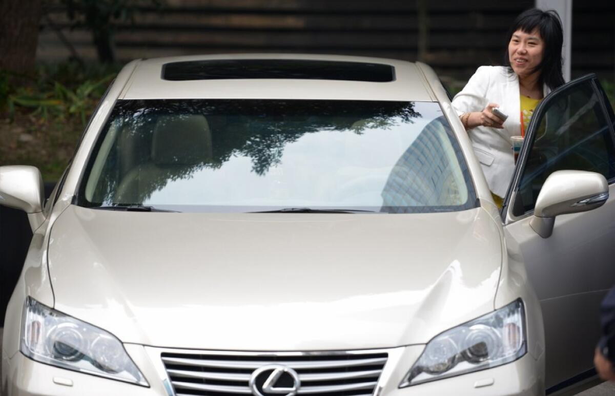 A Beijing woman prepares to drive. Police in the city have targeted women with sexist tips that have produced a backlash.