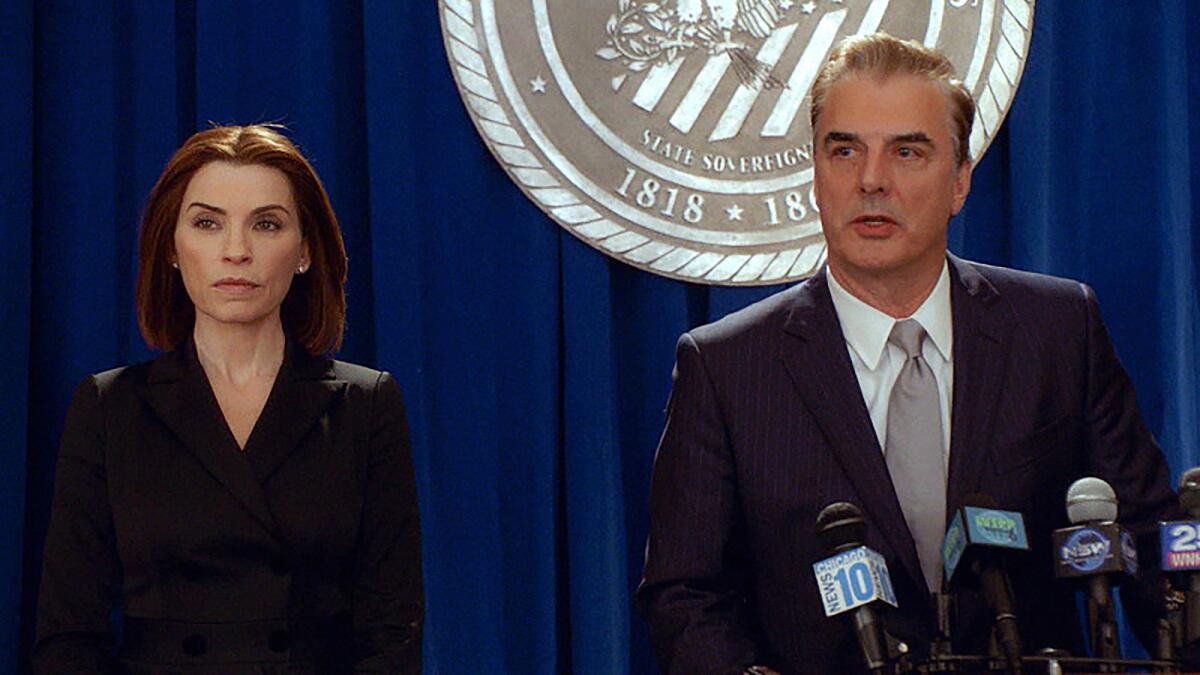 Julianna Margulies and Chris Noth on "The Good Wife"