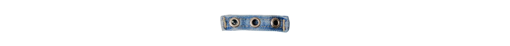 a denim belt loop cutout section divider