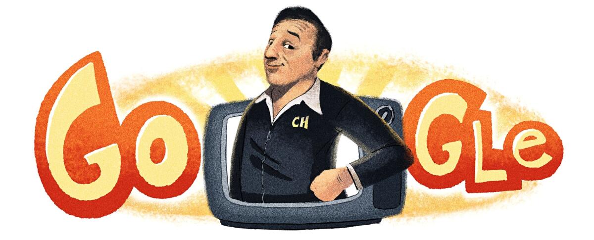 Por ser un referente de la comedia en México, Google reconoce a Chespirito dedicándole hoy su "doodle".