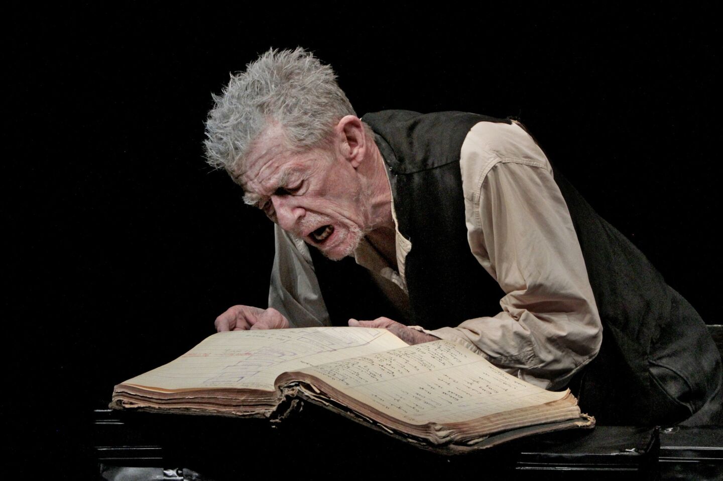 Two-time Oscar nominee John Hurt performs "Krapp's Last Tape" by Samuel Beckett at the Kirk Douglas Theatre in Culver City, Calif.More: John Hurt plays back 'interrupted pause' of 'Krapp's Last Tape' | Review