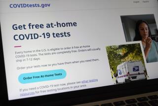 FILE - A United States government website is displayed on a computer, Wednesday, Jan. 19, 2022, in Walpole, Mass., that features a page where people can order free, at-home COVID-19 tests. Americans will be able to order four free COVID-19 tests and the United States Postal Service will deliver the tests to your mailbox. (AP Photo/Steven Senne, File)