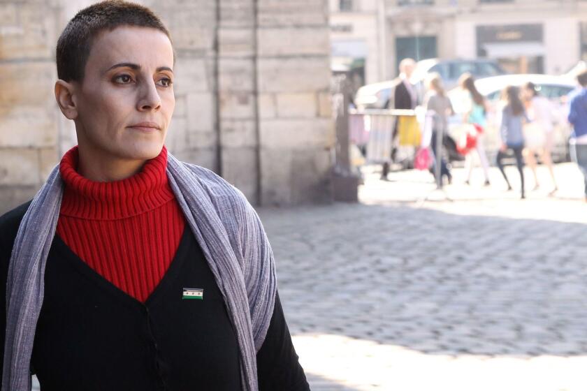 (FILES) This file photo taken on March 26, 2012 shows Syrian actress and activist, Fadwa Suleimane (also written Soliman) posing in Paris. Fadwa Suleimane died from cancer, her relatives said on August 17, 2017. / AFP PHOTO / JACQUES DEMARTHONJACQUES DEMARTHON/AFP/Getty Images ** OUTS - ELSENT, FPG, CM - OUTS * NM, PH, VA if sourced by CT, LA or MoD **