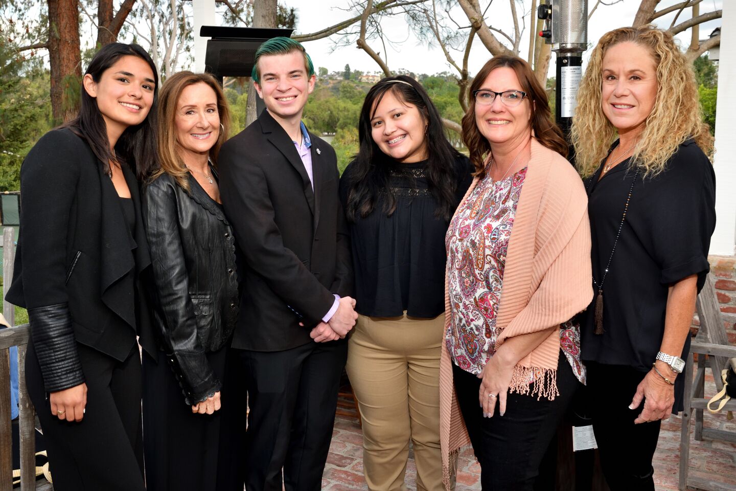 Esperanza Tapia (JIT participant), Laura Maio (Molly's Angels board member), Dylan Carter (JIT investor outreach coordinator), Alleen Escobar (JIT participant), Candi Newton (Molly's Angels board member), Sheila Belinsky (Molly's Angels CEO)