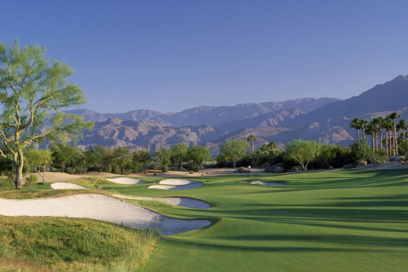 PGA West Greg Norman Course, Hole #11, Par 4, at La Quinta Resort, La Quinta, Calif.