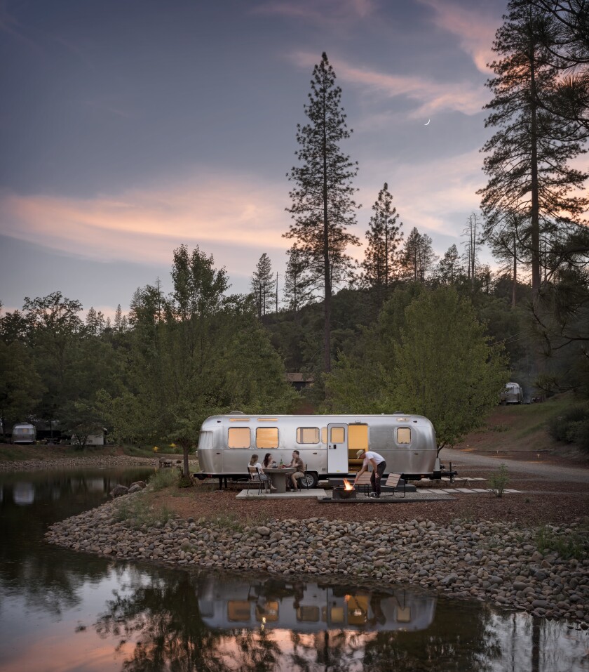Airstream trailer at Auto Camp Yosemite