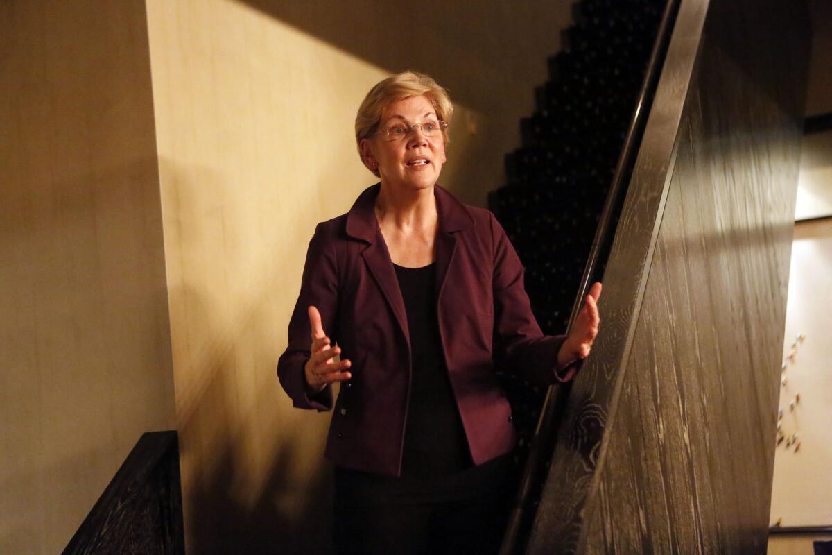 Sen. Elizabeth Warren (D-Mass.), pictured at a recent event in New York, has played a major role in helping push the Democratic Party to the left.