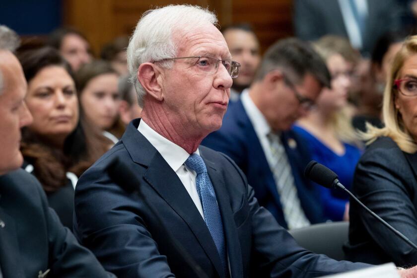Mandatory Credit: Photo by MICHAEL REYNOLDS/EPA-EFE/REX (10315443h) Retired airline pilot Chesley 'Sully' Sullenberger appears before the US House Transportation and Infrastructure Committee subcommittee hearing, 'Status of the Boeing 737 MAX - Stakeholder Perspectives', on Capitol Hill in Washington, DC, USA, 19 June 2019. The Boeing 737 MAX remains grounded following two crashes, Ethiopian Airlines flight 302 and Lion Air flight 610, that killed 346 people. US Congressional hearing on Status of the Boeing 737 MAX - Stakeholder Perspectives, Washington, USA - 19 Jun 2019 ** Usable by LA, CT and MoD ONLY **