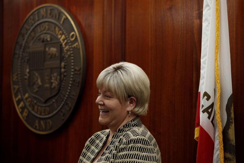 Marcie Edwards, shown in January, was approved Friday as the new general manager of the Los Angeles Department of Water and Power.