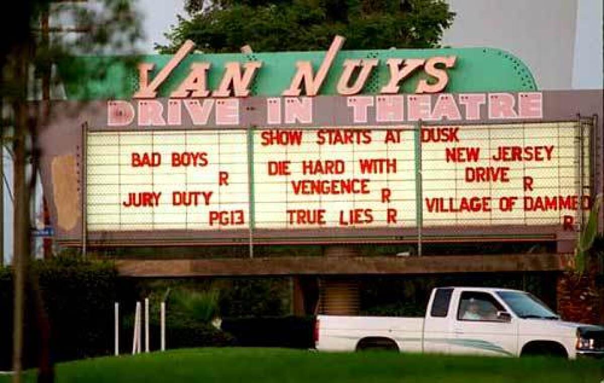 Marquee of the Van Nuys Drive-In Theatre