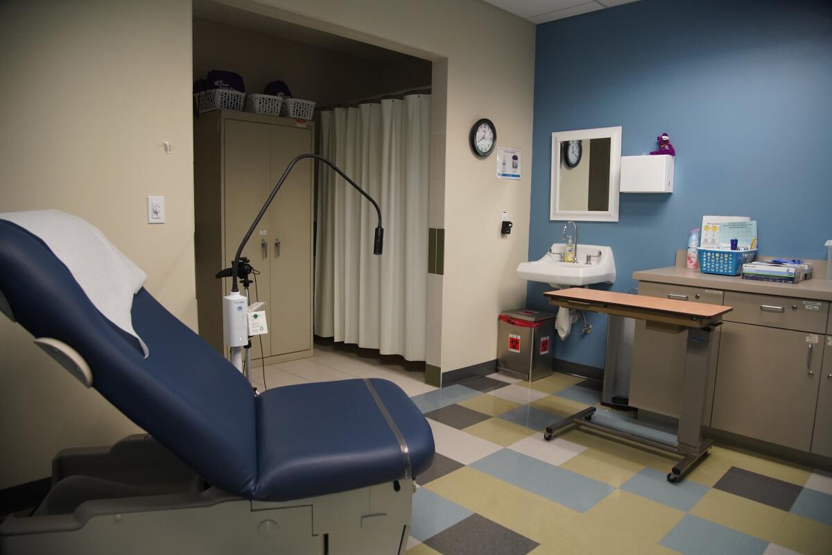 An exam room at the center.