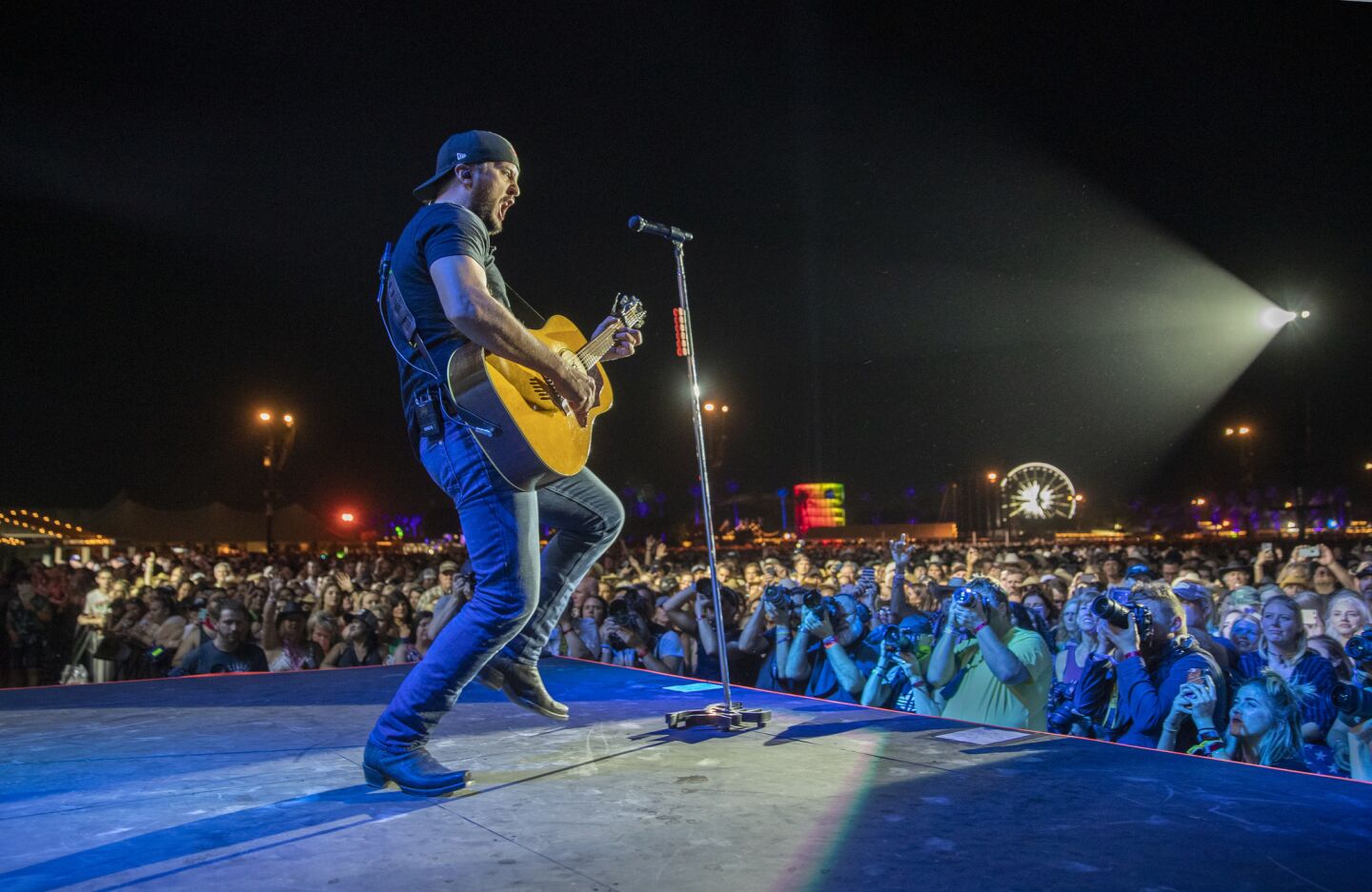 Luke Bryan performs on the Mane Stage as he headlines the first day of the three-day 2019 Stagecoach Country Music Festival.