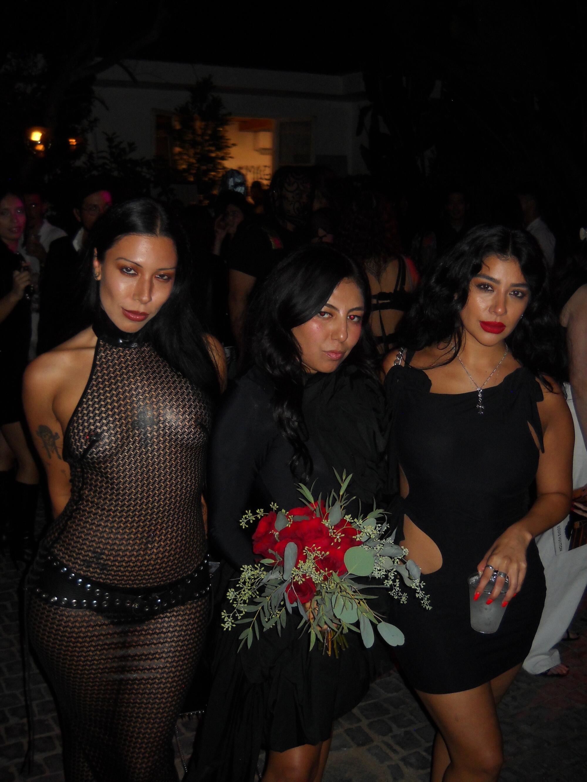 Mia Carucci, musician and DJ (left), Keyla Marquez, Image fashion director at large (center) Celina Rodriguez