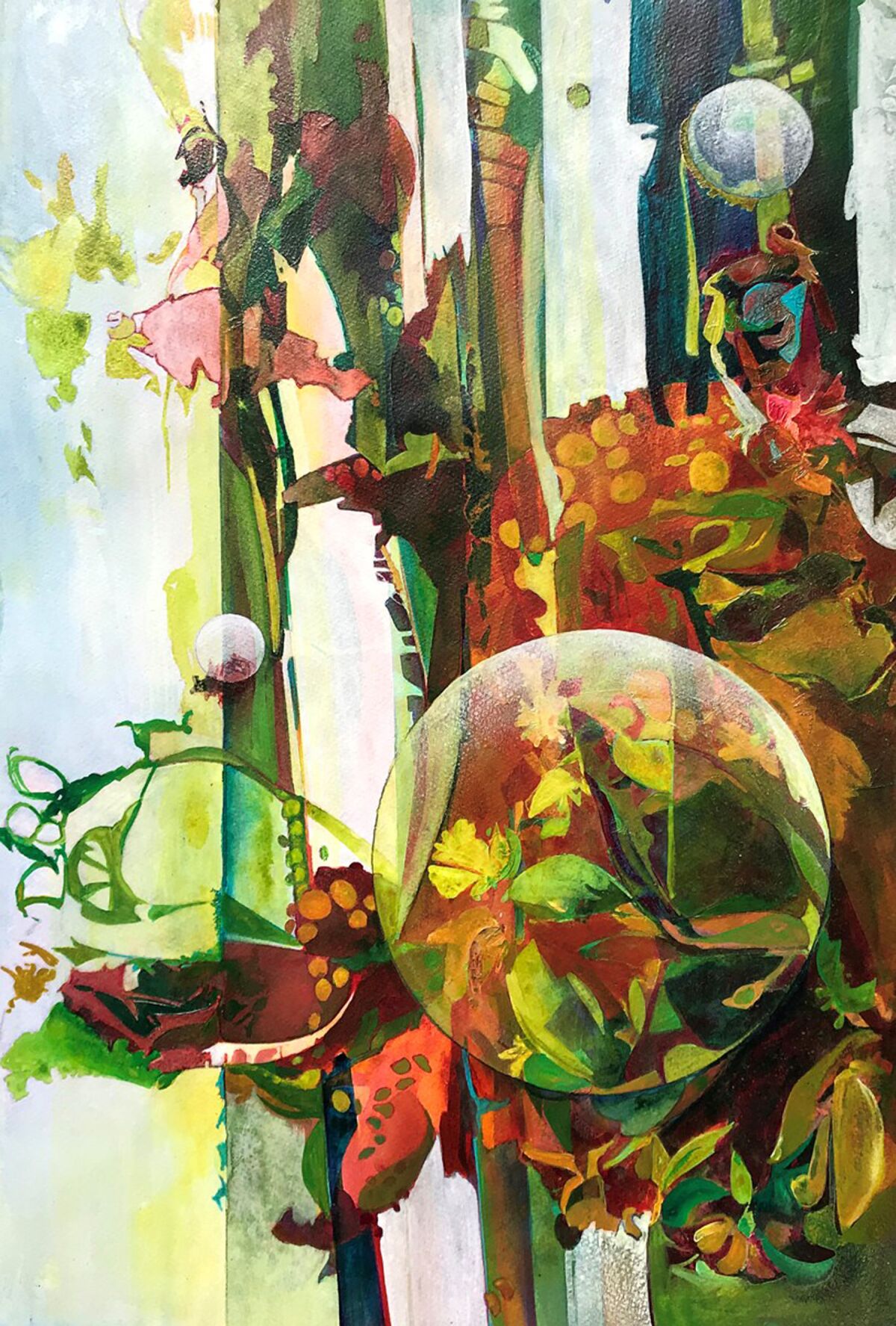 Carol Mansfield’s “Rainforest” acrylic painting.
