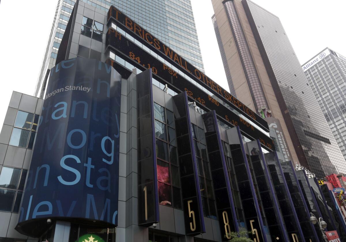 Morgan Stanley headquarters, near Times Square, in New York.