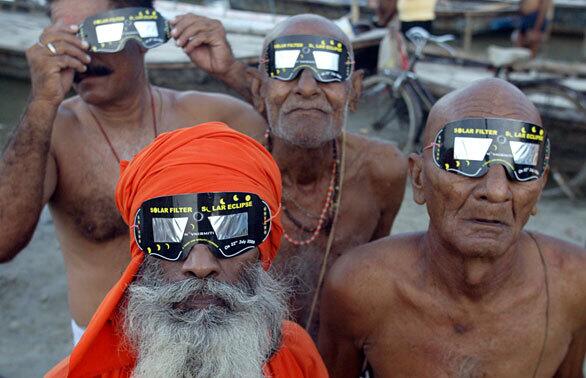 Eclipse watching in India