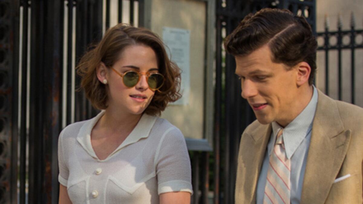Kristen Stewart as Theresa and Jesse Eisenberg as James in 'Cafe Society.' (Sabrina Lantos / Gravier Productions, Inc.)