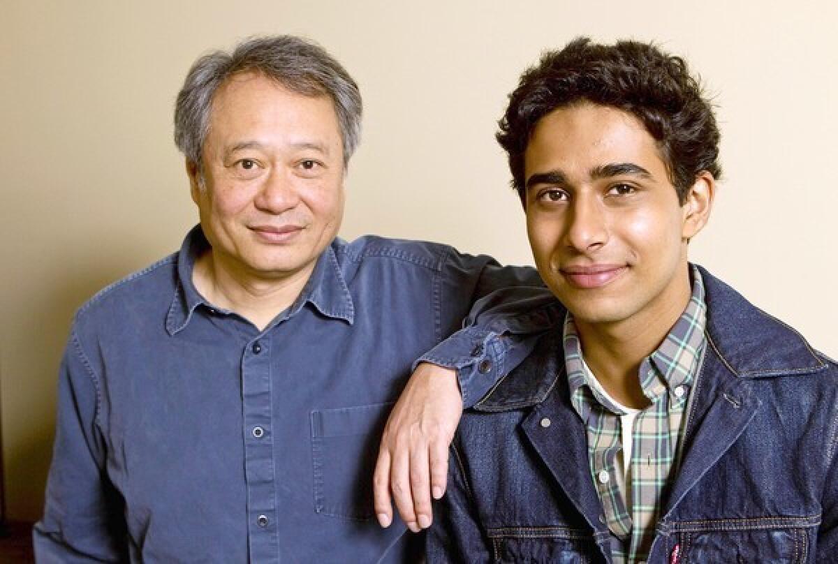 Actor Suraj Sharma, right, and director Ang Lee developed much mutual respect during the filming of "Life of Pi."