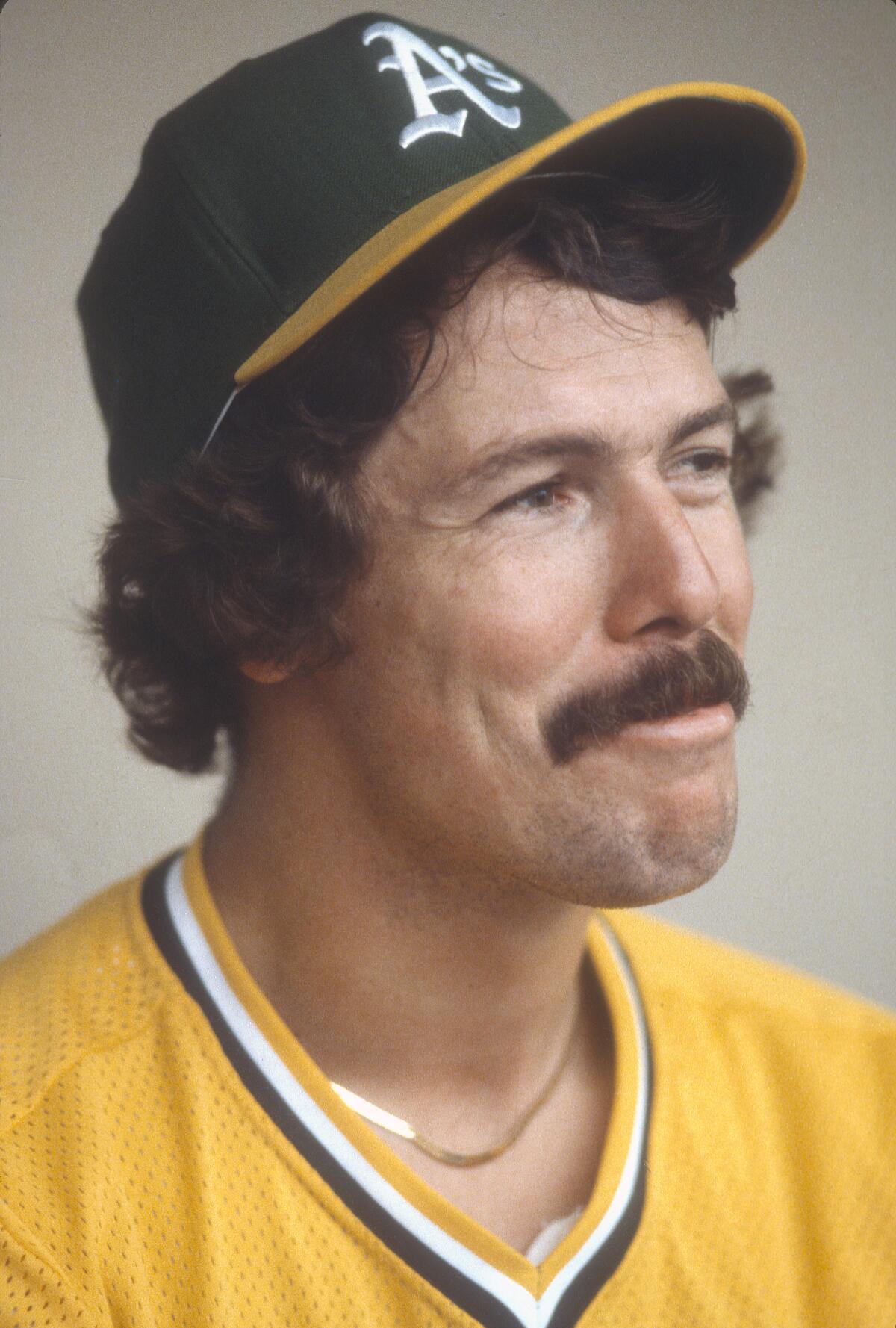 Matt Keough of the Oakland Athletics looks on from the dugout prior to the start of a game in 1981. Keough played for the Athletics from 1977-83.