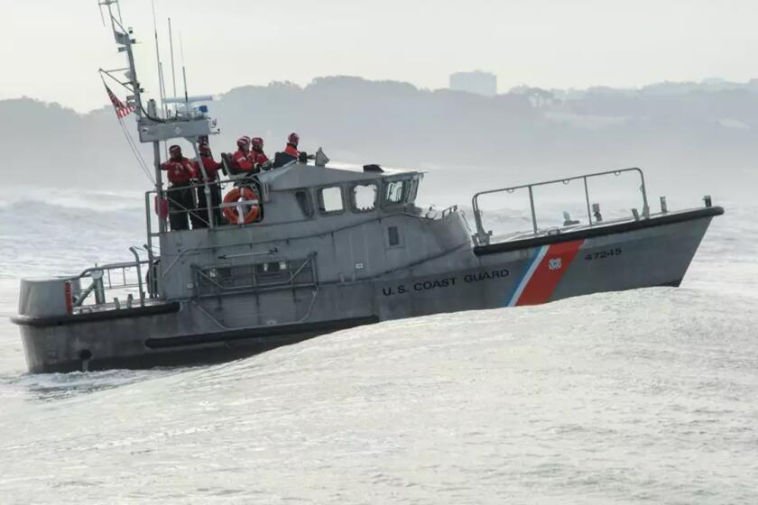 A 54-year-old man and a 5-year-old girl were swept off Martins Beach by a wave in Half Moon Bay on Saturday, the U.S. Coast Guard said. The child was recovered by San Mateo County firefighters and taken to a nearby hospital with serious injuries, the Coast Guard said. An air crew and a boat crew continued to search off the coast for the man, the Coast Guard said.