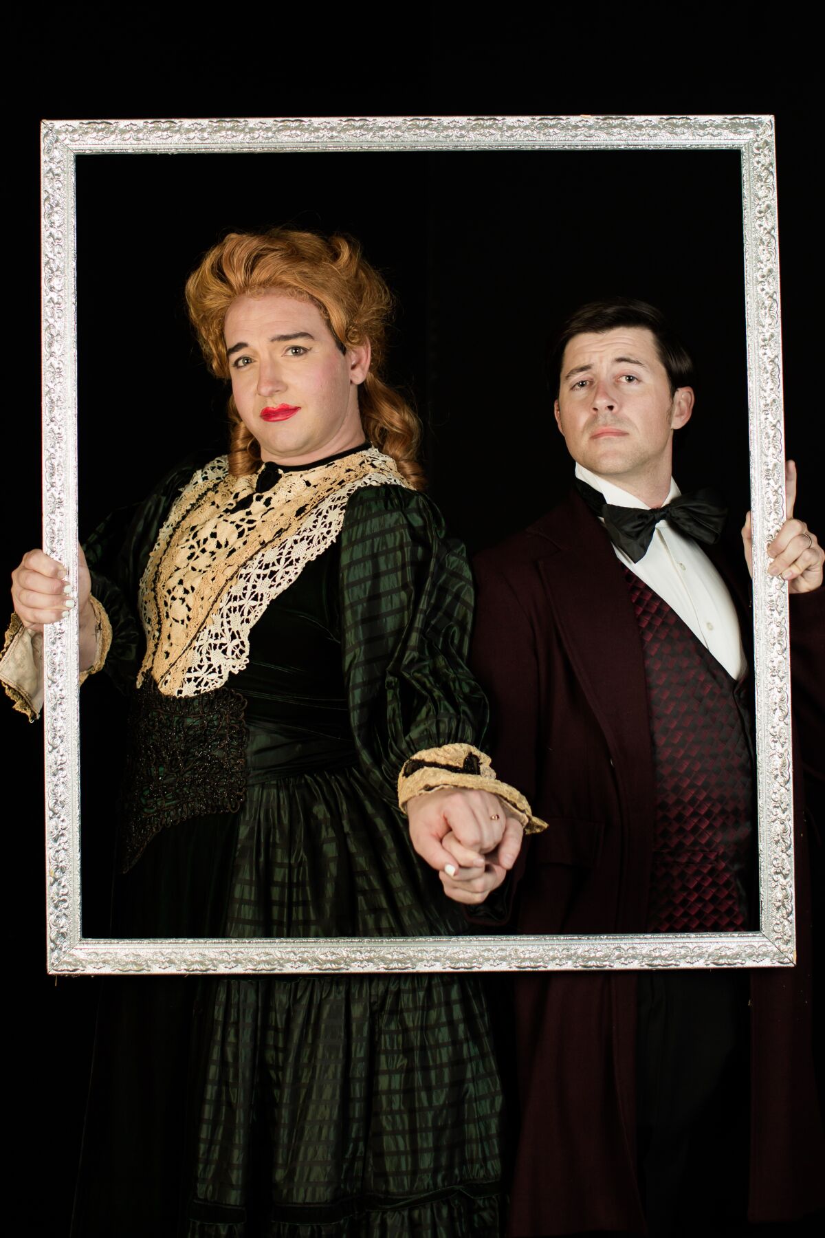 Luke Harvey Jacobs, left, and Bryan Banville in Diversionary Theatre's "The Mystery of Irma Vep."