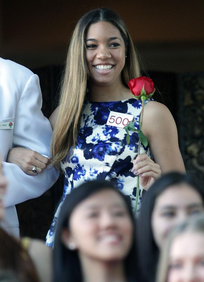 Finalist Mia Love, of Flintridge Sacred Heart Academy, is introduced at the announcement of the 2016 Tournament of Roses Royal Court at the Tournament House in Pasadena on Monday, Oct. 5, 2015.