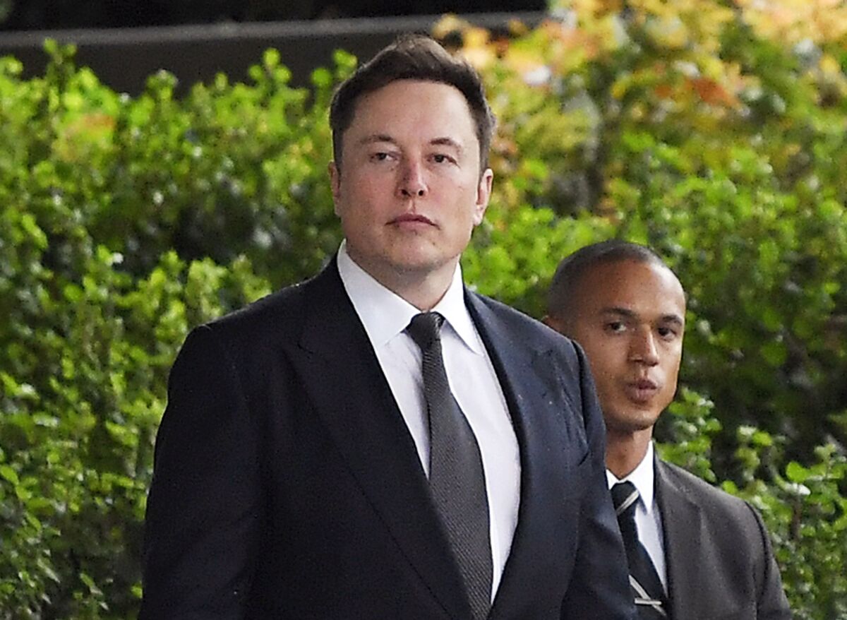Tesla CEO Elon Musk arrives at U.S. District Court in Los Angeles. A Los Angeles jury ruled Musk did not defame a British cave explorer when he called him “pedo guy” in a tweet.