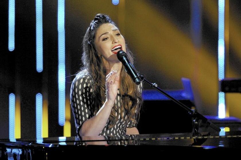 Singer Sara Bareilles performs at the 40th annual People's Choice Awards at Nokia Theatre L.A. Live on Jan. 8, 2014, in Los Angeles.