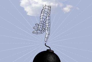 illustration of a wireframe hand emerging from a cloud and igniting a round bomb.