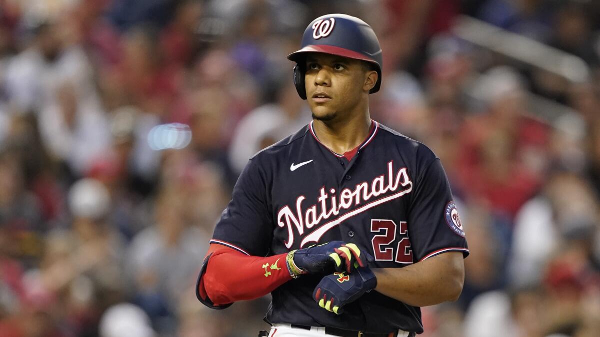 Juan Soto leaves the Nationals for San Diego in a big MLB trade : NPR