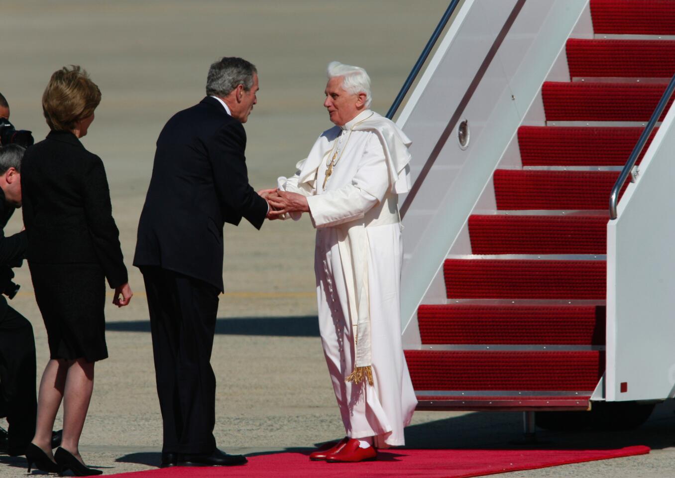 Pope Benedict XVI, President George W. Bush, Laura Bush