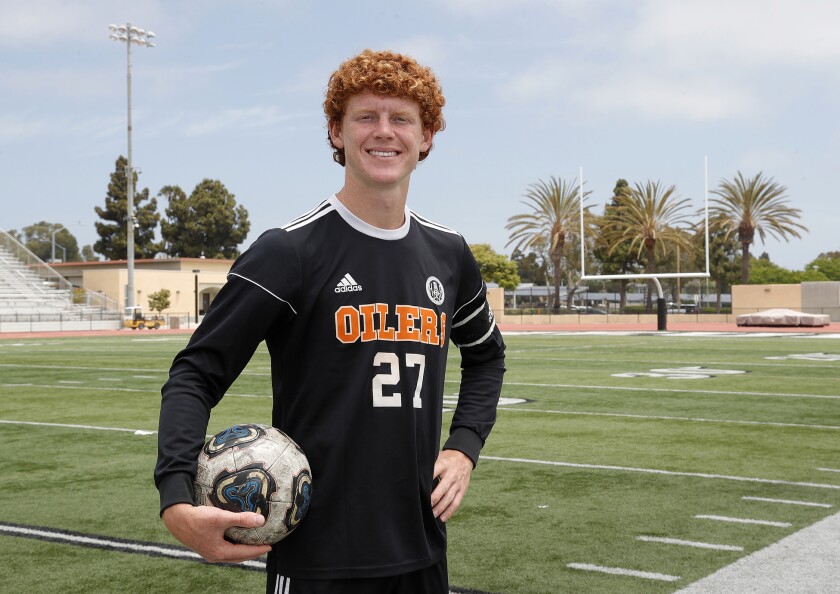 Huntington Beach center back Reid Fisher is the Daily Pilot Boys' Soccer Dream Team Player of the Year.