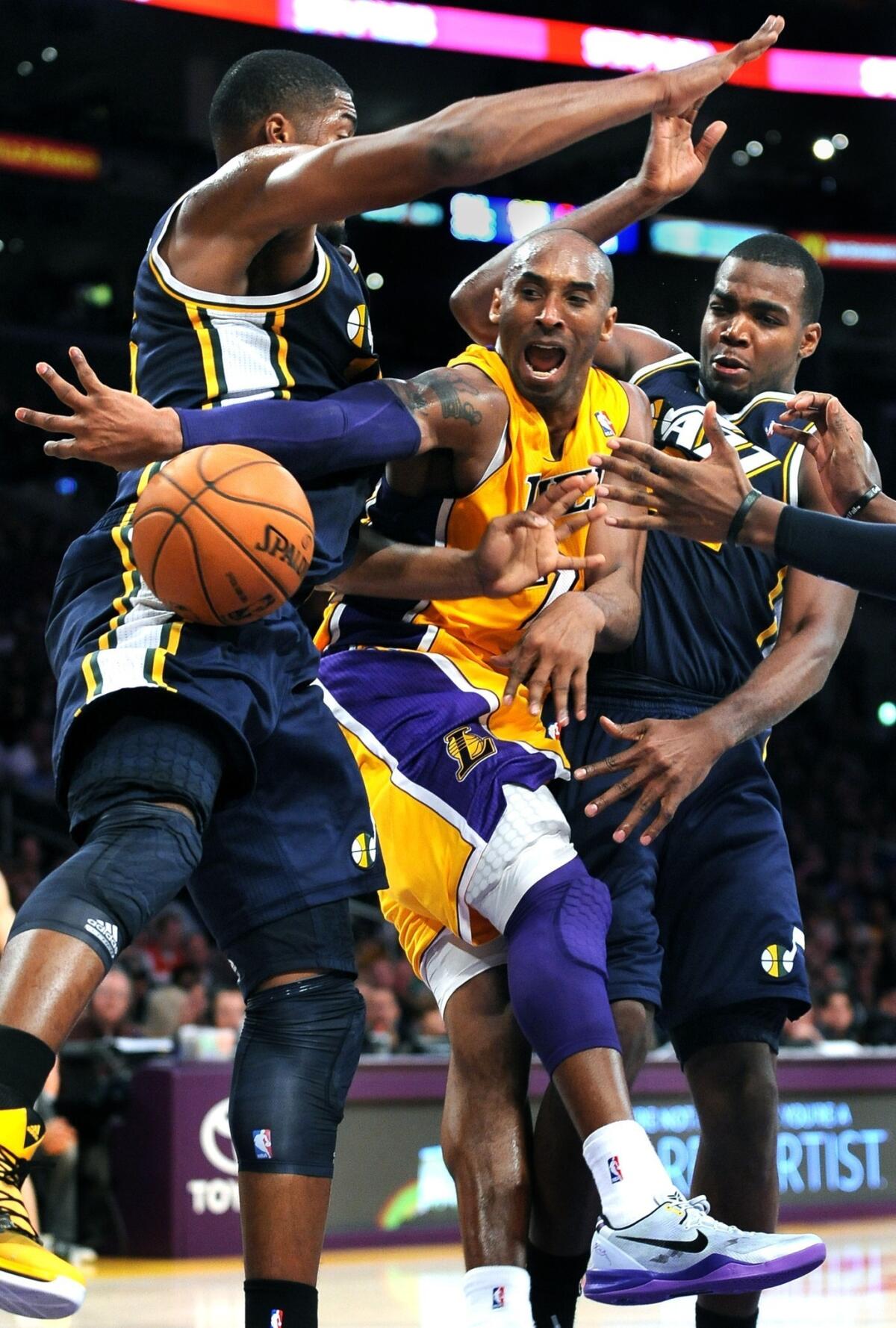 Will Kobe Bryant and the Lakers finish ahead of the Utah Jazz in the Western Conference standings this season?