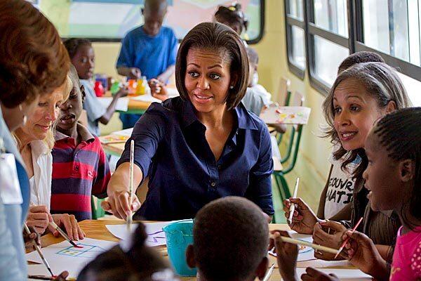 Michelle Obama in Haiti