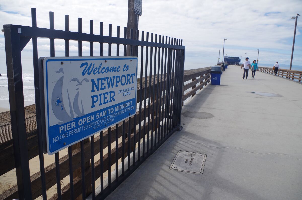 Newport Pier, seen in 2020. 
