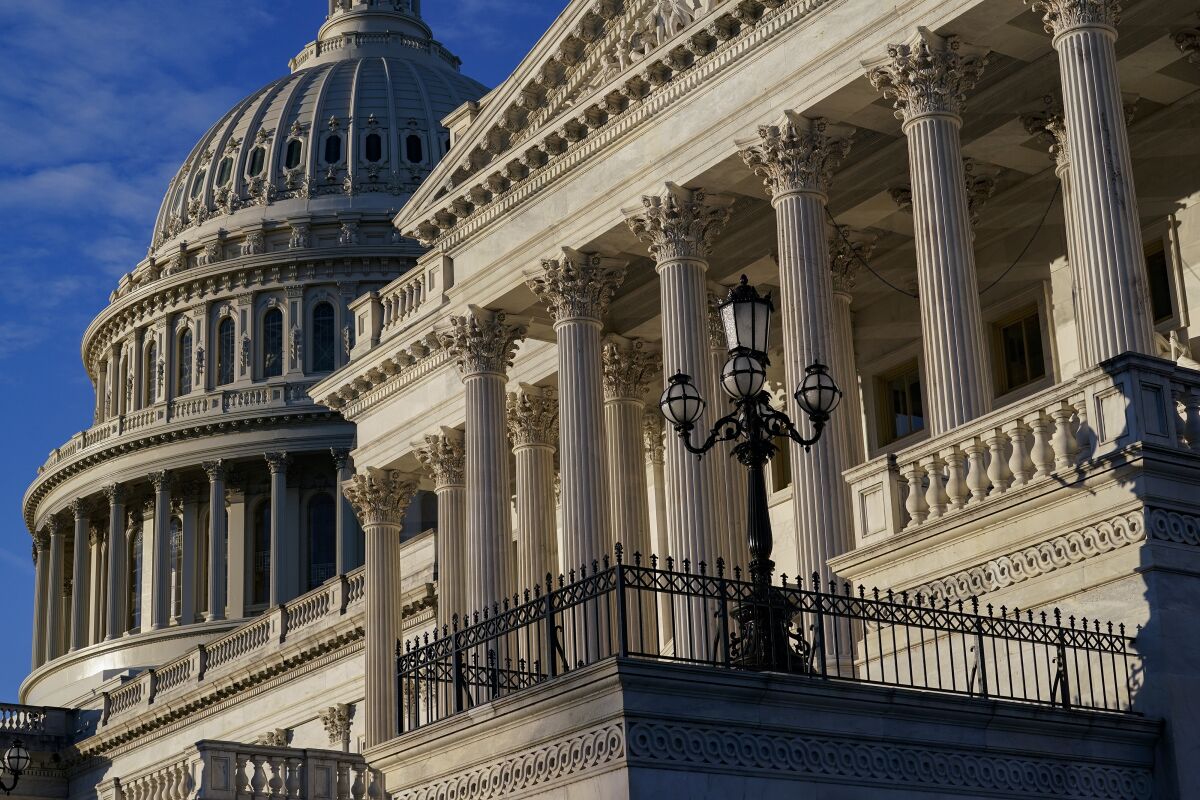 The Senate side of the U.S. Capitol in Washington.