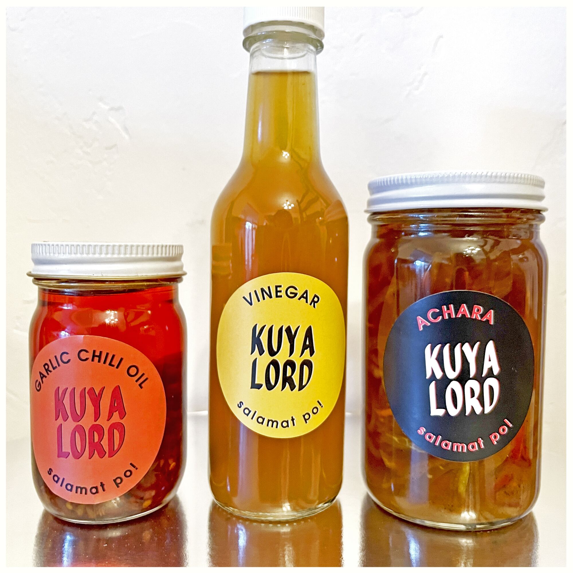 Vinegar and chile sauce from Kuya Lord